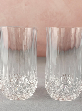 西洋收藏品 英国手工制作水晶杯一个 欧式餐厅果汁杯水杯装饰摆件