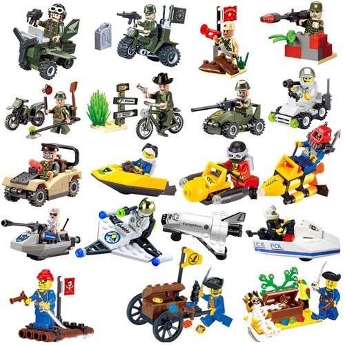 启蒙经典收藏儿童益智小积木拼装玩具军事组装拼插学生幼儿园礼物