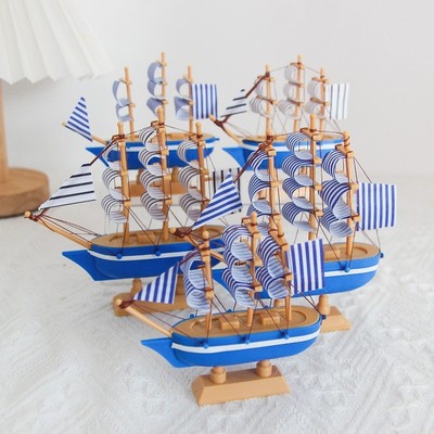 毕业蛋糕装饰摆件一帆风顺木质