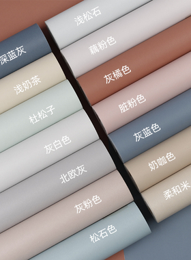 北欧纯色墙纸莫兰迪背景墙卧室灰色浅奶茶奶咖色壁纸高级感非自粘