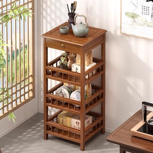小边几沙发边柜角几博古架小型茶架茶柜茶具茶叶茶桌置物架收纳架