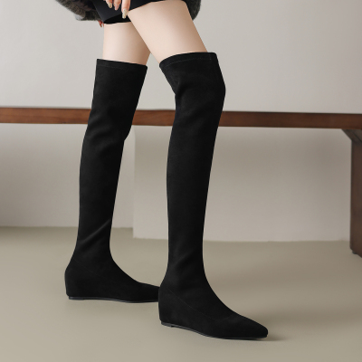 秋冬大码弹力瘦瘦靴长筒靴41-43