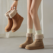 棉靴41 ladyblack毛绒雪地靴女冬保暖加厚短靴时尚 防滑软底大码