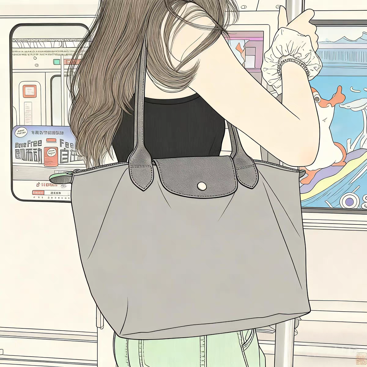 法国尼龙托特包轻便通勤饺子包休闲百搭单间妈咪购物袋长柄大容量,运动包/户外包/配件,挎包/拎包/休闲包,淘宝优惠券,粉丝福利购,淘宝优惠卷