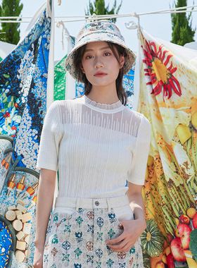 一城画一秋季简约时尚减龄通勤圆领纯色短款套头毛衫女14121K224