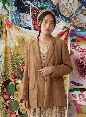 秋季复古廓形高级感通勤时尚百搭中款西装外套女14151D197
