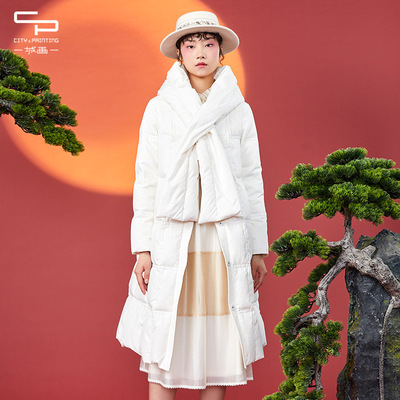 休闲时尚长款舒适保暖羽绒服