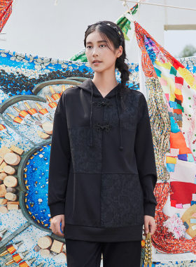 一城画一秋季绣花小众卫衣连帽卫衣新款今年流行爆款卫衣女帽衫