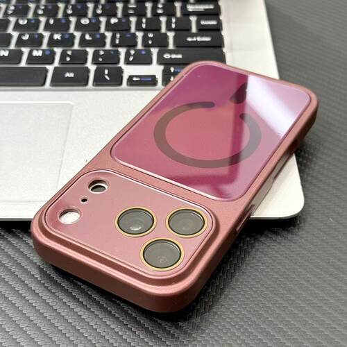 轻奢酒红适用苹果16秒变17promax柔感水晶磁吸壳iPhone16Pro男女15promax简约14/13promax全包防摔壳12保护套