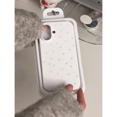 高级感五角星适用苹果17promax大孔手机壳iPhone16/15/14/13/12磨砂肤感AIR华为P70vivo小米15oppo防摔软壳潮