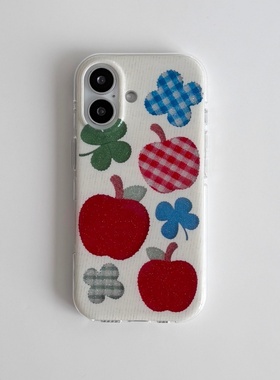 四叶草苹果适用苹果17promax闪粉手机壳iPhone16pro新款15/14/13/12/11全包透明vivo华为p70小米17oppo女款套