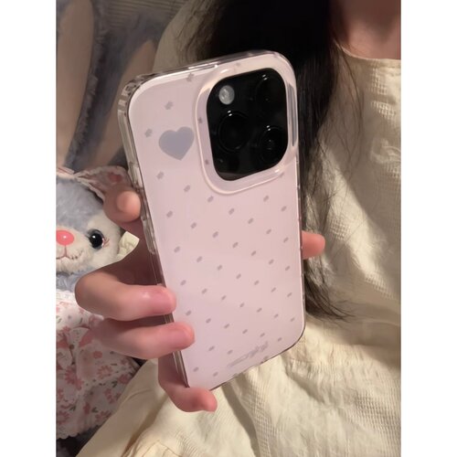 温柔粉灰色星星适用iPhone16/15promax白色IMD手机壳16/15/14pro苹果13/12/11新款vivo华为P70oppo小米15女套
