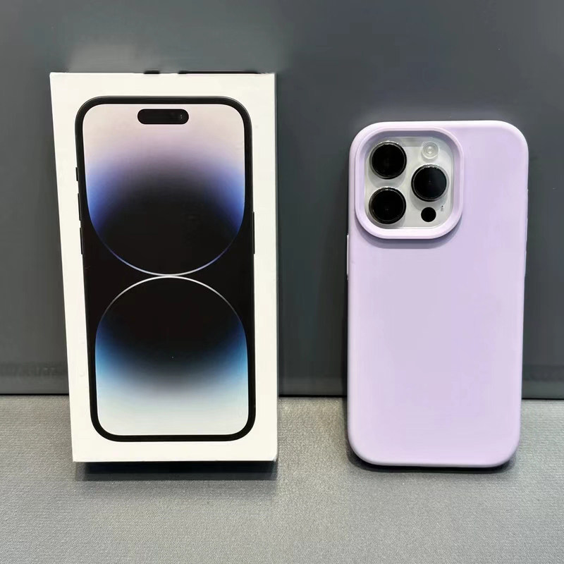 淡紫色糯米壳适用苹果16promax手机壳iPhone16/15/14plus简约高级16/15/14/13/12pro硅胶软壳12/11磨砂保护套