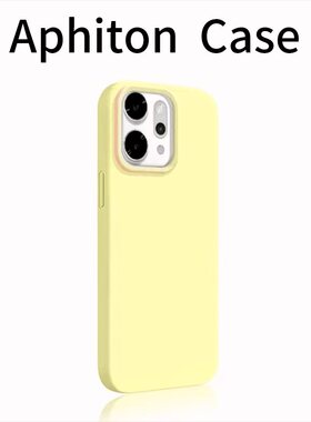 黄色糯米壳适用opporeno14pro/13pro/12pro/11pro/10pro/9pro磨砂肤感纯色手机壳14/13/12/11/10/9防摔软壳潮