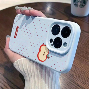韩系波点苹果适用于苹果16promax精孔手机壳iPhone16pro新款15/14plus全包防摔13pro全包12pro防摔11硅胶软壳
