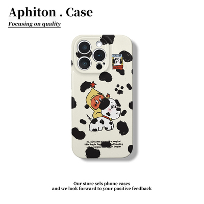 星星人斑点狗菲林硬壳适用iPhone16pro苹果16promax手机壳16/15/14plus全包13/12/11华为P70vivo小米15oppo套