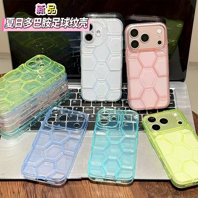 【世界杯限定】足球纹透明软壳适用苹果17/16promax手机壳iPhone15简约个性14/13promax全包防摔12男女11小众