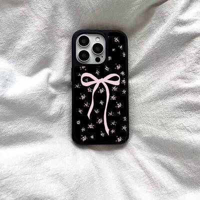 韩系粉结碎花适用iPhone16pro苹果16promax果冻手机壳16/15/14plus全包13/12/11华为P70vivo小米15oppo新款xr