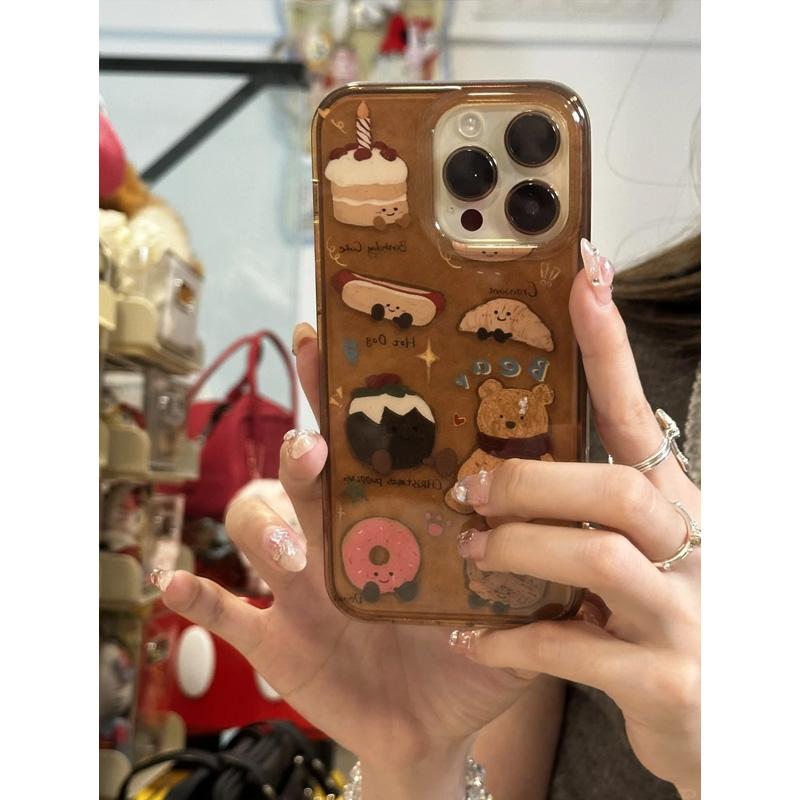 巴塞罗那熊适用苹果17/16promax高透透明手机壳iPhone15/14/13/12/11可爱卡通AIR华为P70vivo小米15oppo新款