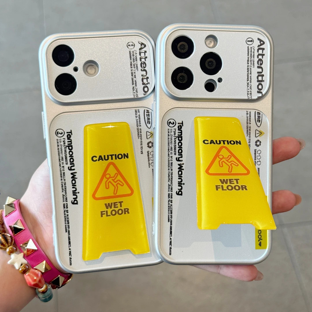 安全警示牌支架适用苹果17ProMax电镀康宁手机壳iPhone16个性15Pro小众创意14/13promax全包12防摔壳11女款套