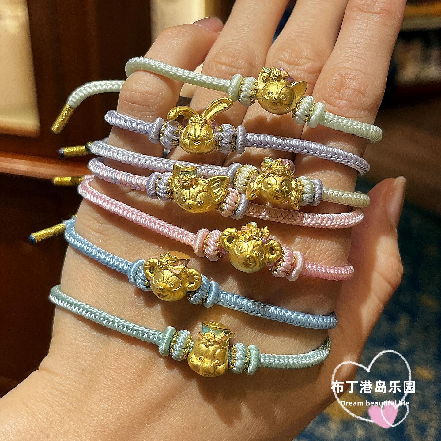 周大福港迪20周年七宝系列手绳