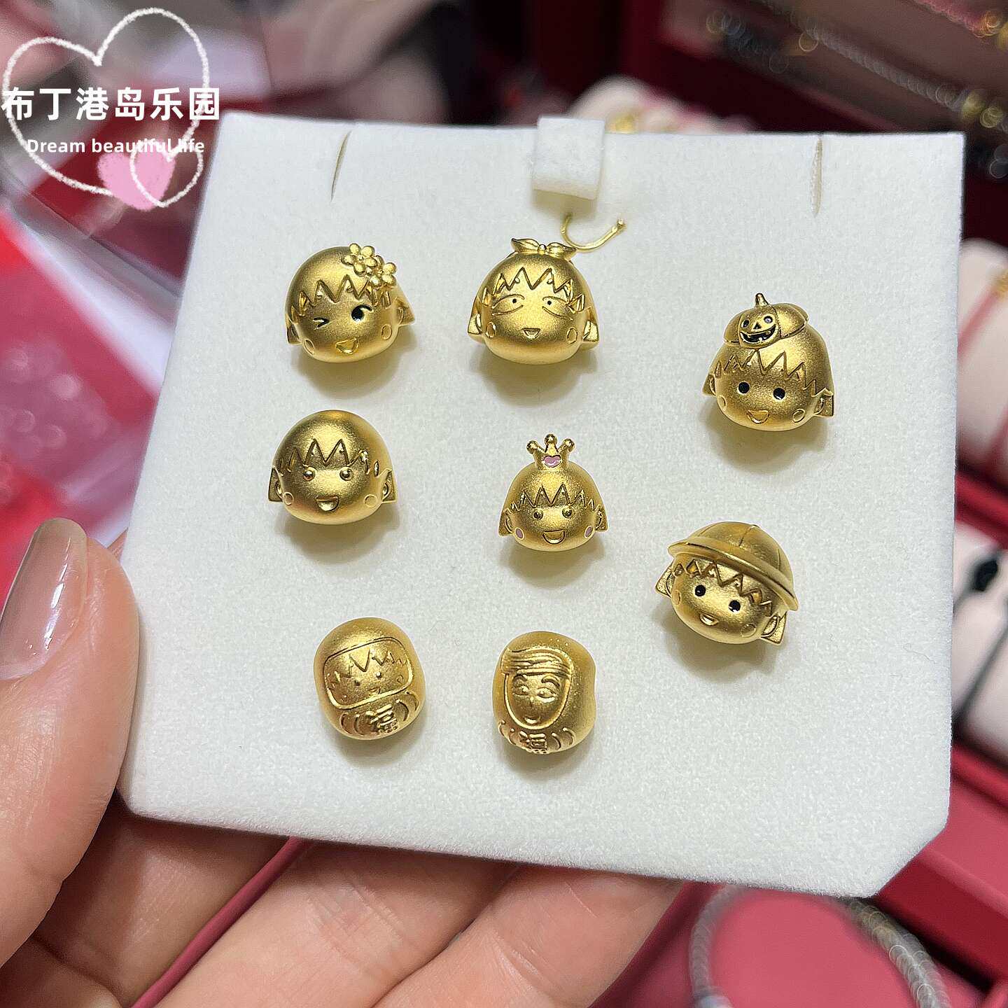 周大福樱桃小丸子黄金转运珠