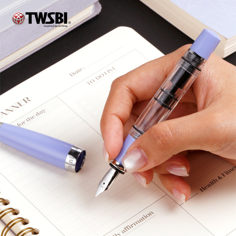 The official flagship store of twsbi Sanwen Tang has launched a new 580mini lavender purple diamond piston ink-coated short steel light purple mini portable notebook. It is a limited edition for girls with high appearance standards and is perfect for gifting thumbnail 5