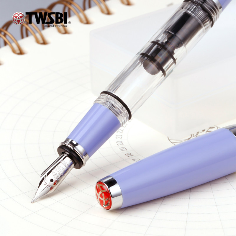 The official flagship store of twsbi Sanwen Tang has launched a new 580mini lavender purple diamond piston ink-coated short steel light purple mini portable notebook. It is a limited edition for girls with high appearance standards and is perfect for gifting thumbnail 6