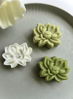 水芙蓉月饼模具30克立体清新莲花