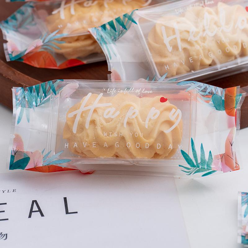 长方形凤梨酥包装袋独立包装含内托吸塑托食品饼干侧凹透明机封袋