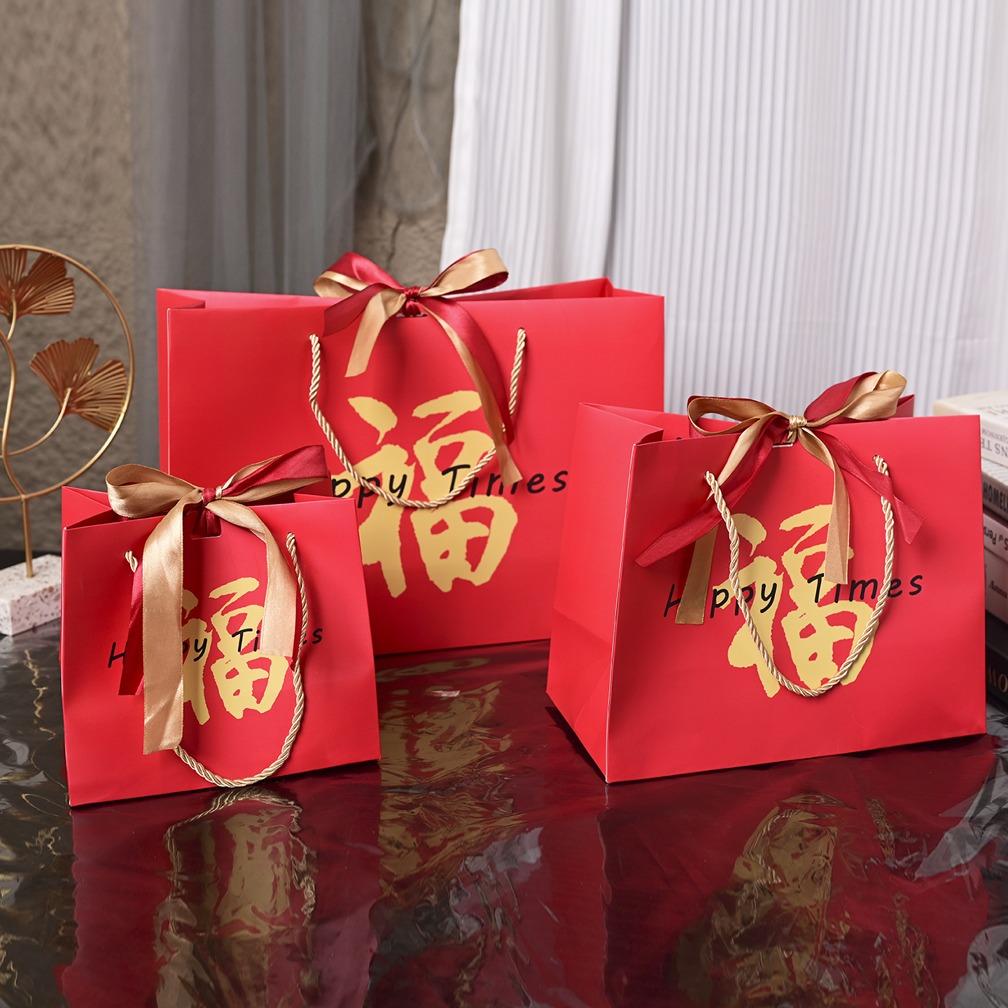 红色福袋年货大礼包福字礼品袋封口手提袋 包装袋批发礼物袋优惠