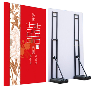 kt板人形立牌支架落地注水婚庆立人展板支撑架立式人像架展架背撑