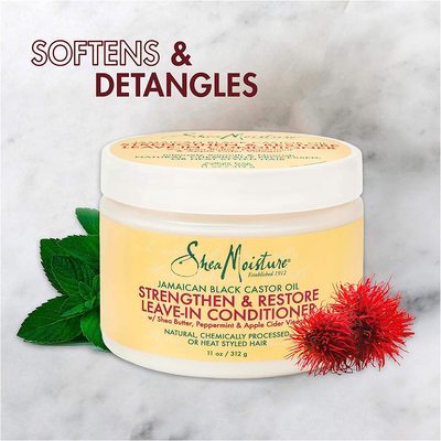 现货Shea Moisture Strengthen Leave in Conditioner免洗护发素