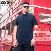 大码 Polo保罗衫 男装 潮胖子短袖 加肥加大宽松翻领T恤 潮牌 GxxH夏季