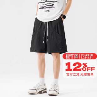 流行宽松胖子短裤 时尚 夏季 休闲加肥休闲工装 子 GxxH大码 五分裤 男装