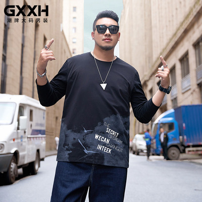 GxxH大码宽松圆领休闲长袖T恤