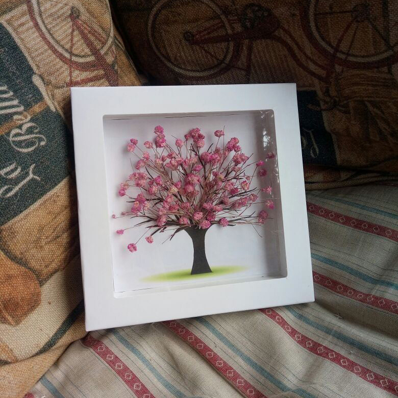 手工diy干花插花作品礼物永生花满天星创意材料包制作儿童天然