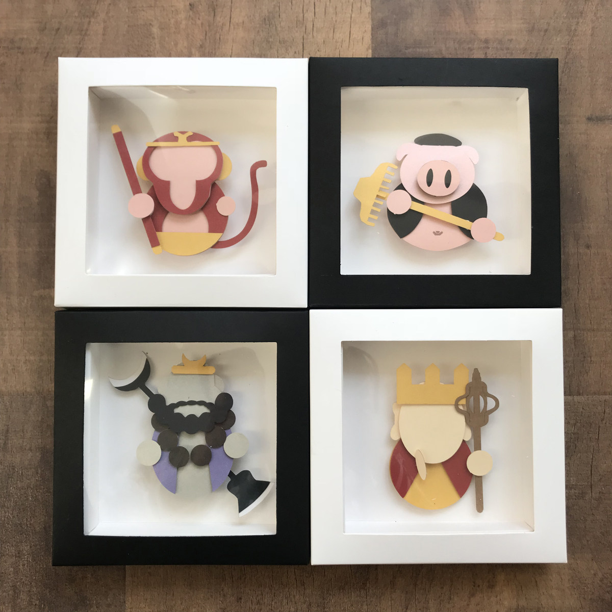 西游记悟空八戒唐僧手工diy相框材料包创意幼儿园儿童益智立体画