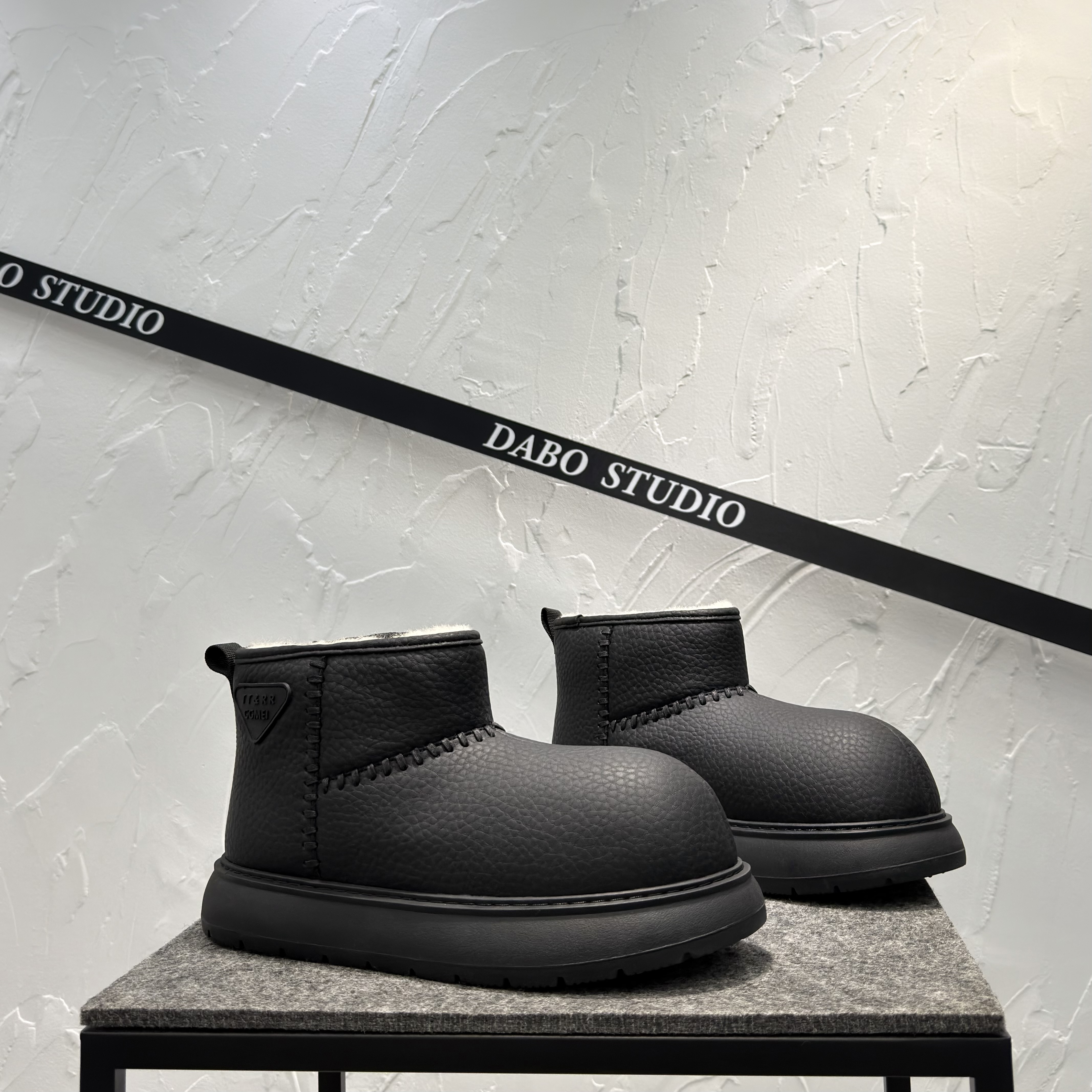 加绒保暖雪地靴一脚蹬厚底高帮鞋