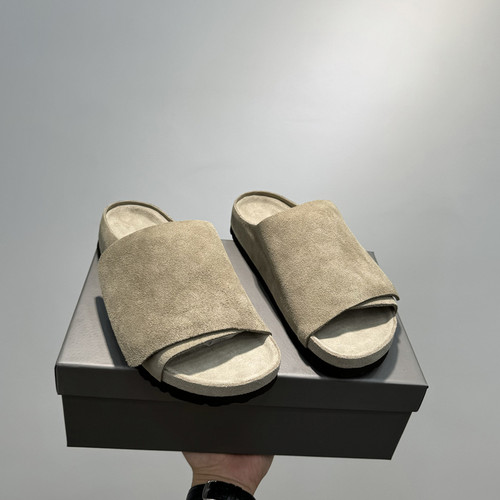 真皮魔术贴拖鞋厚底一字拖勃肯鞋