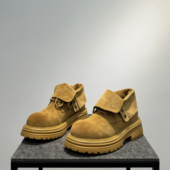 马丁靴男2024新款 真皮系带高帮靴复古做旧工装 靴百搭厚底两穿靴子