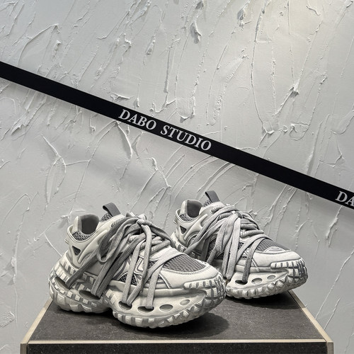 情侣款轮胎鞋网面透气厚底老爹鞋