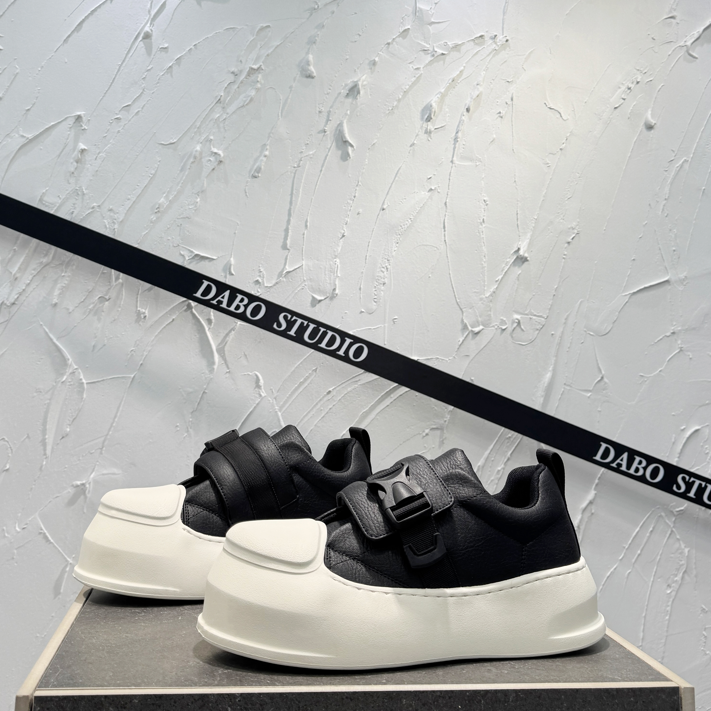 低帮一脚蹬面包鞋厚底增高休闲鞋