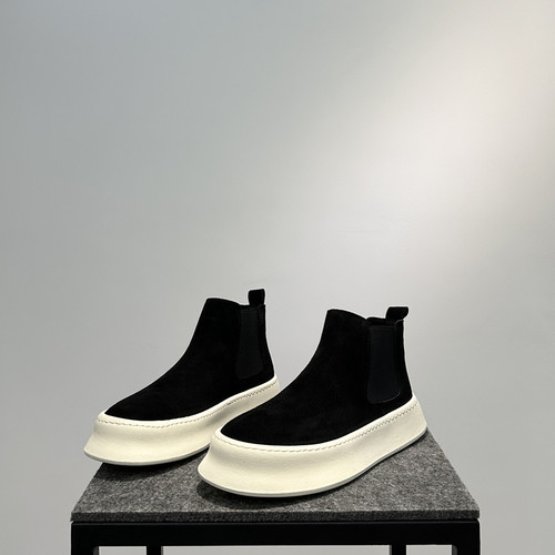 加绒保暖切尔西靴真皮高帮马丁靴