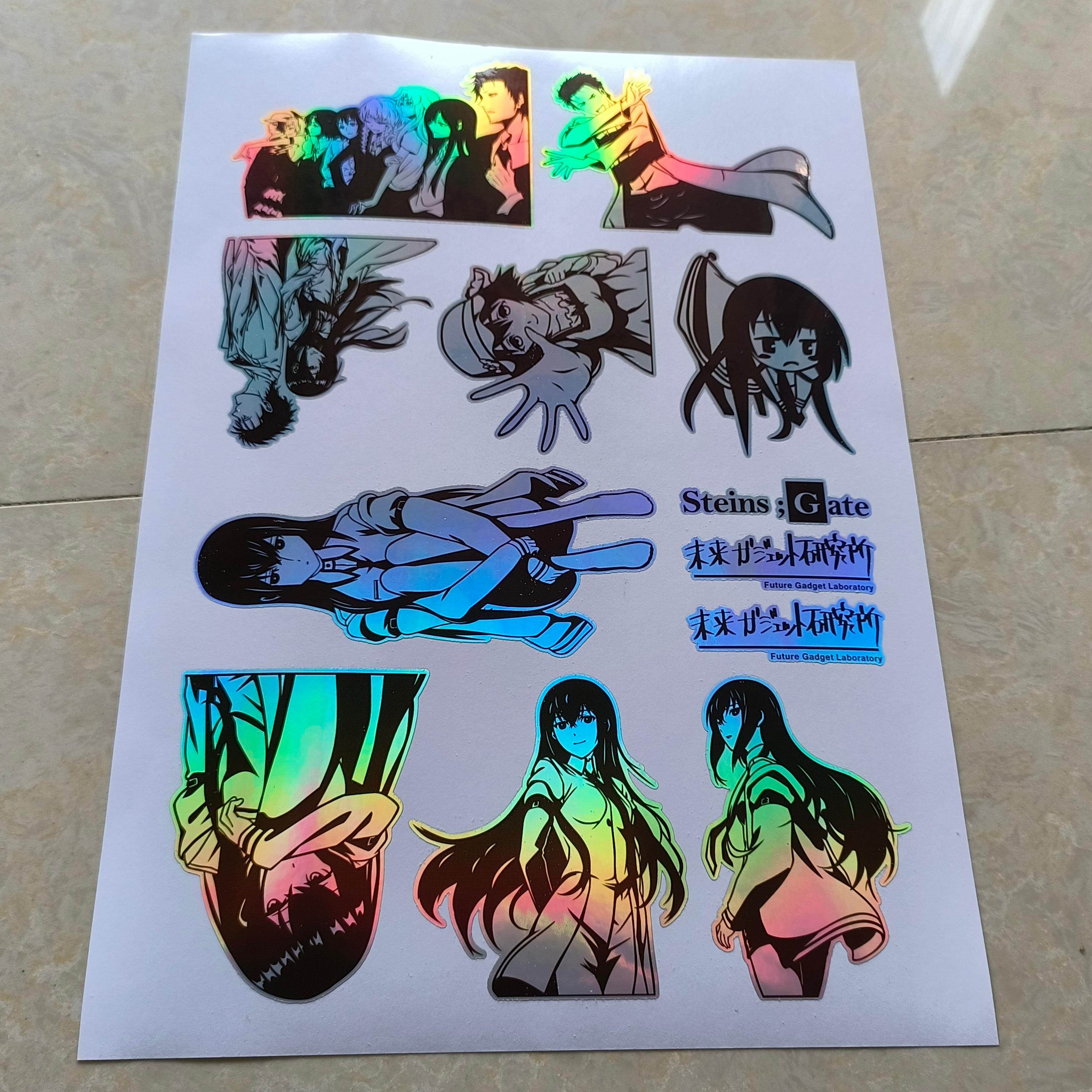 命运石之门镭射贴纸冈部伦太郎牧濑红莉栖椎名真由理手帐二次元,家居饰品,软装墙贴,淘宝优惠券,粉丝福利购,淘宝优惠卷