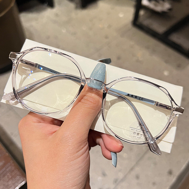 超轻近视眼镜女可配度数韩版潮透明眼睛框镜架素颜神器平光镜圆框