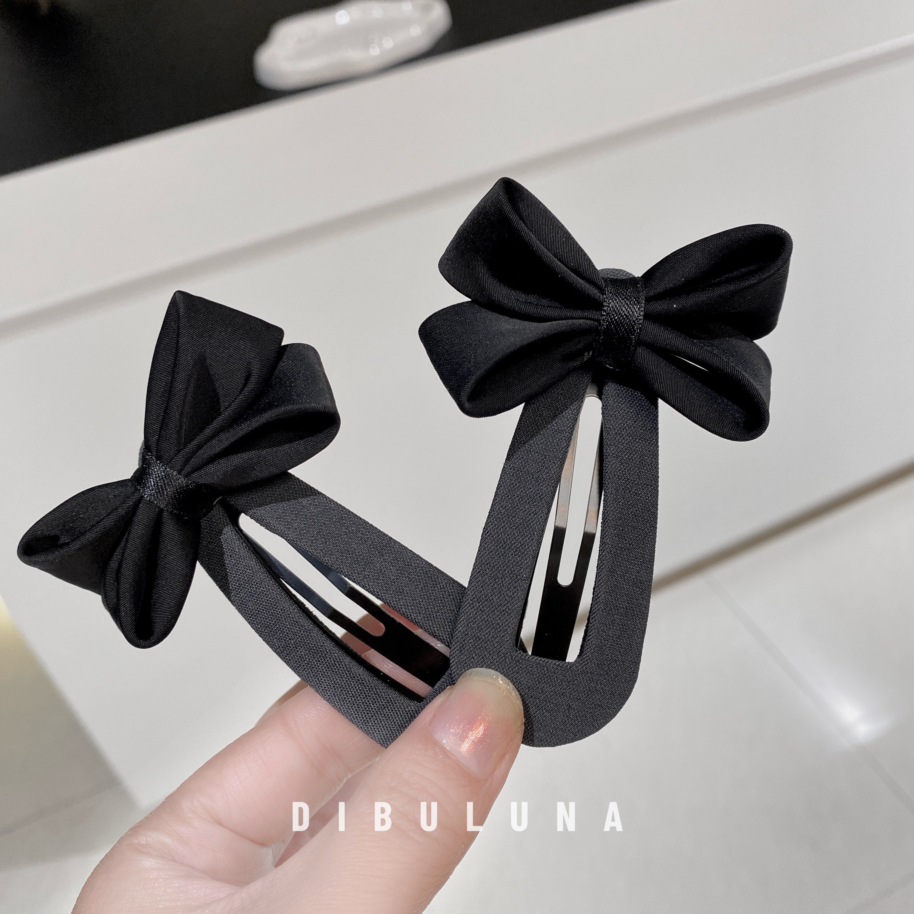 韩版简约布艺蝴蝶结发夹黑灰色侧边夹碎发刘海夹掰掰夹,饰品/流行首饰/时尚饰品新,发饰,淘宝优惠券,粉丝福利购,淘宝优惠卷