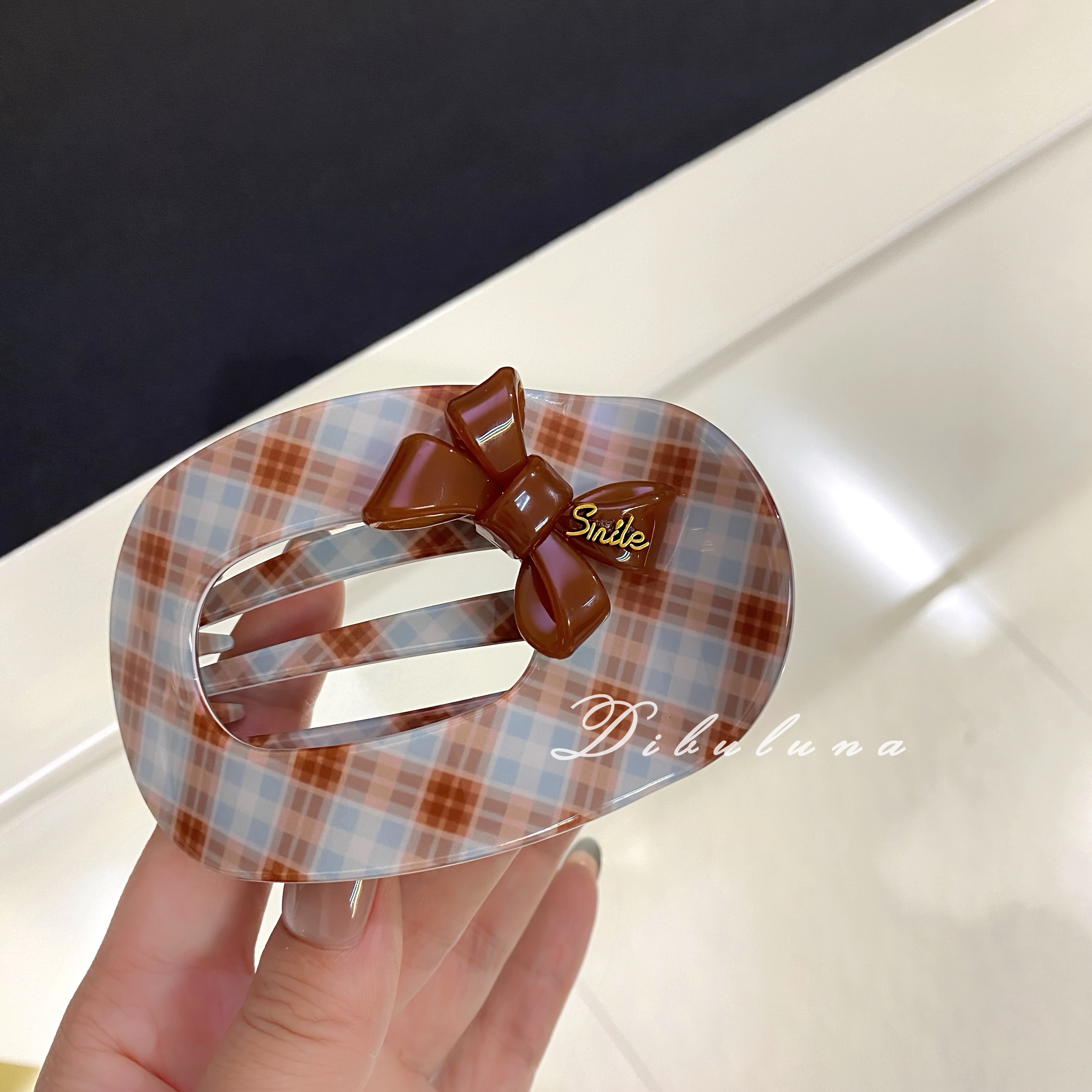 气质蝴蝶结鲍鱼抓夹女醋酸扁平后脑勺盘发夹扎发马尾夹发卡发饰品