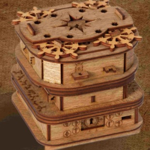 puzzle解密盒子戴维琼斯储物柜GM同款解密机关盒成人解谜玩具