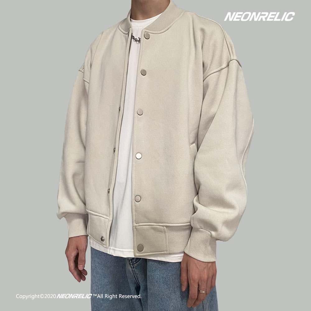 秋冬350G重磅加绒加厚棒球服夹克